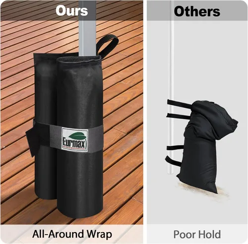Miniatura 3 de Eurmax USA Bolsas de Peso para Toldo Emergente Refugio Exterior, Cenador Refugio Instantáneo Pesos para Patas de Toldo, Bolsas de Arena, Juego de 4