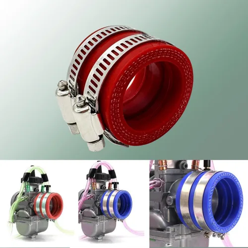 Miniatura 3 de Adaptador de colector de tubo de admisión de carburador de 35, 40, 1.772 in, junta de arranque para motocicleta Dirt Pit Bike (1.772 in/rojo)