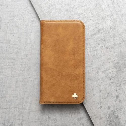 Miniatura 8 de Porter Riley - Funda de cuero para Samsung Galaxy S22. Funda de piel auténtica con soporte, cartera/cubierta (bronceado)