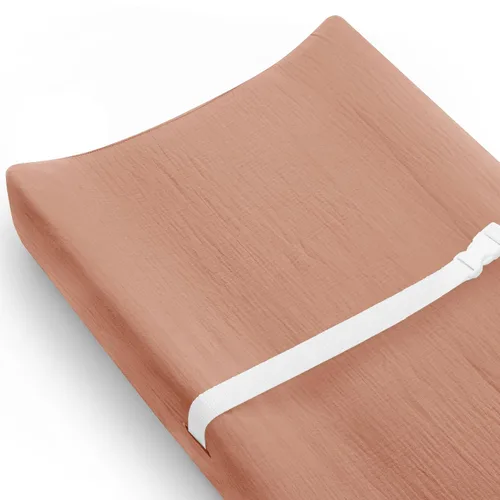Miniatura 11 de Juego de 2 fundas para cambiador para bebé niño y niña, fundas de muselina para cambiador con estilo bohemio, ropa de cama neutra para guardería