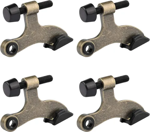Miniatura 27 de HOMOTEK Paquete de 2 Topes de Puerta con Pasador de Bisagra Negro, Tope de Puerta Ajustable de Lujo Resistente de 2-1/2"x1-3/4", con Puntas