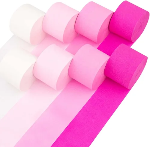 Miniatura 17 de 12 rollos de serpentinas de arcoíris únicos, paquete de 12 rollos de papel crepé arcoíris únicos de 984 pies para decoraciones de fiestas, Multicolor