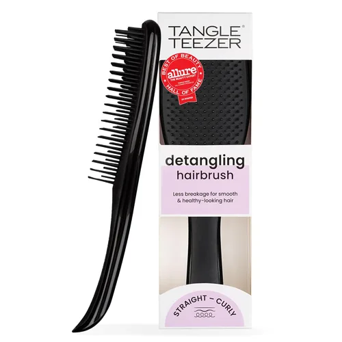 Tangle Teezer Cepillo desenredante definitivo para cabello húmedo y seco, elimina nudos y reduce la rotura para todo tipo de cabello, color negro