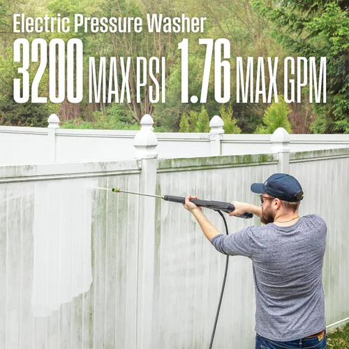 Miniatura 5 de Westinghouse WPX3200e Lavadora de Presión Eléctrica, 3200 PSI máximo y 1.76 GPM máximo, motor de inducción, tanque de jabón integrado, pistola