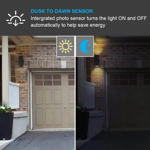 Miniatura 2 de iYogaled Lámpara de pared al aire libre del atardecer al amanecer, lámpara de pared para patio, luces de porche de bronce aceitado para pared al