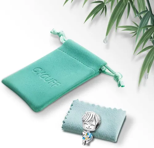 Miniatura 7 de CYCUFF Abalorios de plata de ley 925 adecuados para collares de dijes, pulseras, abalorios, joyería de regalo para mujeres, familiares y amigas