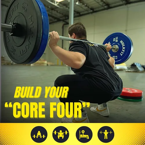 Miniatura 5 de HulkFit Placa de peso de goma de 2 pulgadas de estilo olímpico de la serie Sport para pesas y placa solo para levantamiento de pesas y entrenamiento