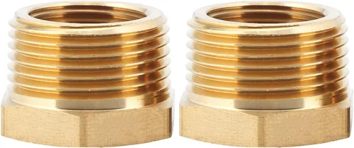 Miniatura 2 de 2 piezas 1" NPT macho x 3/4" NPT hembra buje de latón reductor hexagonal adaptador de tubería roscada por CX WONDERLAND