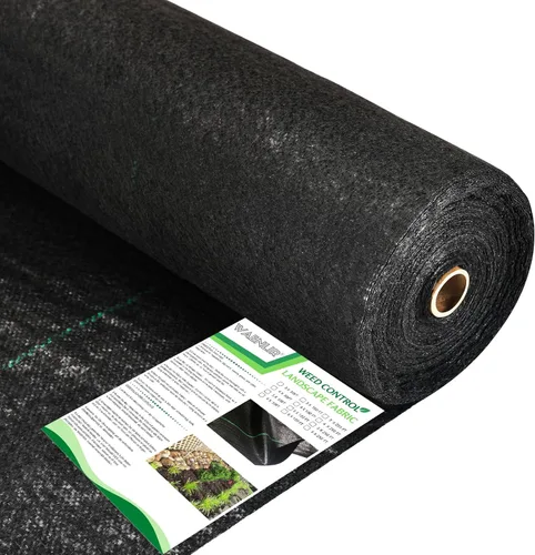Miniatura 10 de WAENLIR Tela resistente de 5.8 onzas, 3 pies x 50 pies, barrera de malezas para paisaje, cubierta resistente para bloqueador de malezas, alfombrilla