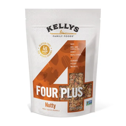 Miniatura 9 de Kellys Four Plus Granola Cereal Granola saludable de arce miel para yogur Snacks hechos a mano para el desayuno – 12 onzas