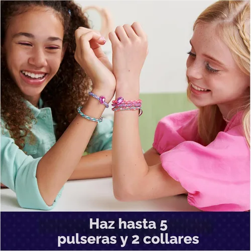 Miniatura 5 de Cool Maker, kit KumiKreator para hacer pulseras y collar de amistad con cuentas y trenzado, juguetes de manualidades y artes para niñas de 8 años
