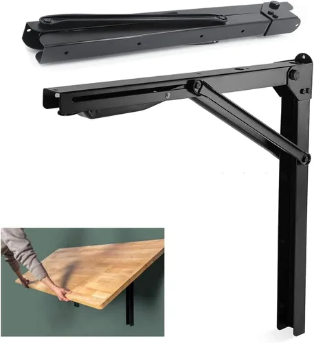 Wallmaster Soportes plegables para estantes de 24 pulgadas, para garaje, acero resistente, carga máxima, 500 libras, flotante, montaje en pared,