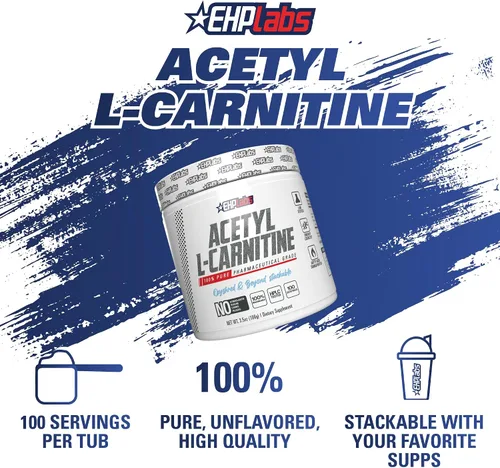 Miniatura 3 de EHP Labs Polvo de acetil L carnitina – Apoya la producción de energía natural, ayuda en la función saludable del cerebro, apoya la salud
