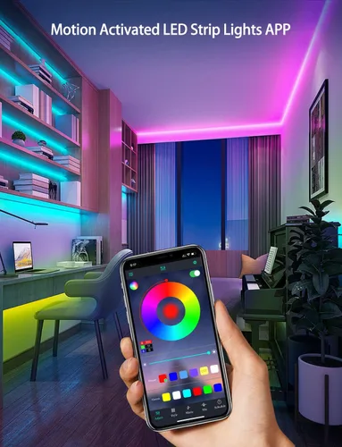 Miniatura 6 de Daymeet Luces con sensor de movimiento para debajo de la cama, tira de luces LED RGB activadas por movimiento de 9.8 pies con temporizador de Varios