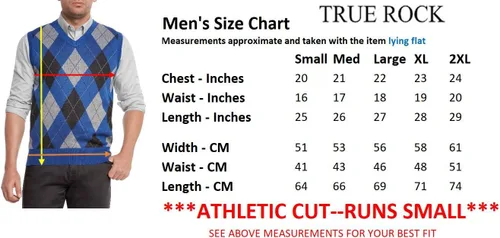 Miniatura 2 de True Rock - chaleco con cuello V y diseño de rombos, para hombres