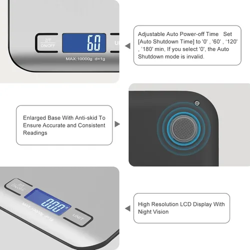 Miniatura 6 de Báscula digital de alimentos de cocina, báscula postal portátil para paquetes de pequeñas empresas, productos hechos a mano, líquidos, pantalla LCD