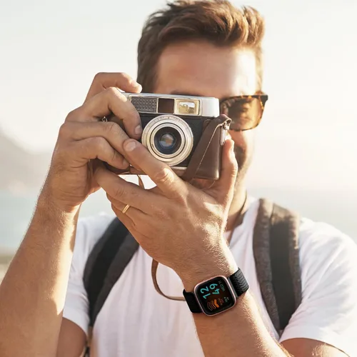 Miniatura 2 de Correa elástica compatible con correas de reloj Fitbit Versa, correa deportiva de nailon suave y transpirable de repuesto para mujeres y hombres