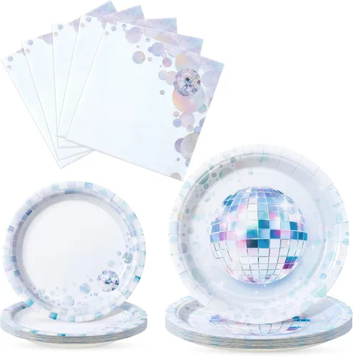 Miniatura 20 de WERNNSAI Platos y servilletas de granja – 48 piezas de decoración de cumpleaños de animales de granja, platos de papel de granero para niños, fiesta