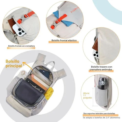 Miniatura 4 de FIORETTO Mochila de 15L para senderismo para mujeres y hombres, mochila mini plegable, mochila ligera pequeña para acampar, viajar, actividades al