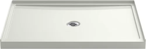 Miniatura 4 de KOHLER K-8659-0 Rely Base de ducha acrílica de 60 x 42 pulgadas con umbral único, suelo texturizado moldeado, drenaje central, color blanco