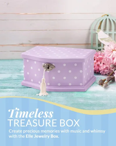 Miniatura 10 de Elle Joyero – Organizador de joyas de bailarina y caja de música de cuerda Swan Lake para niñas y adolescentes, accesorios y almacenamiento