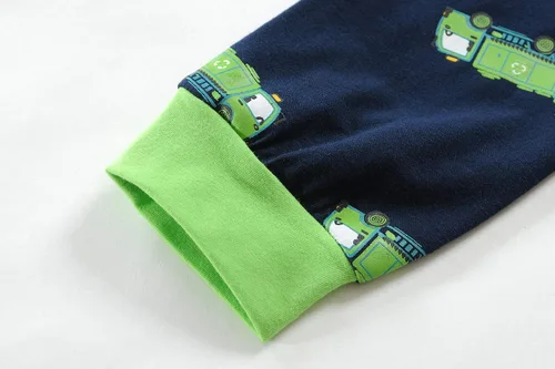 Miniatura 34 de Little Hand Pijamas para niños pequeños, Monster Truck 100% algodón, dinosaurio para niños, 2 piezas, ropa de dormir, conjuntos de ropa de dormir