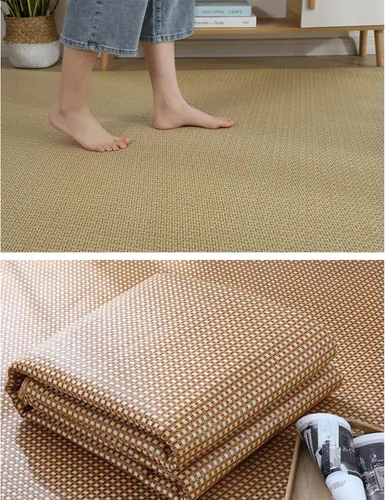 Miniatura 5 de QQXX Tapete de tatami japonés, de ratán natural, antideslizante, transpirable, plegable de verano, tapete para dormir, para interiores, sala de F