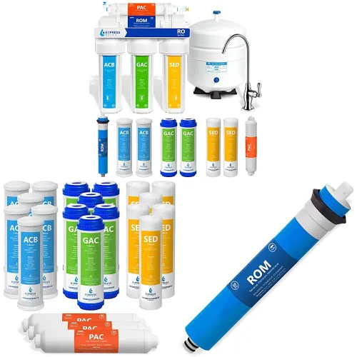 Express Water Filtración de ósmosis inversa RO5DX Sistema de ósmosis inversa de 5 etapas certificado NSF y sistema de ósmosis inversa de 3 años de