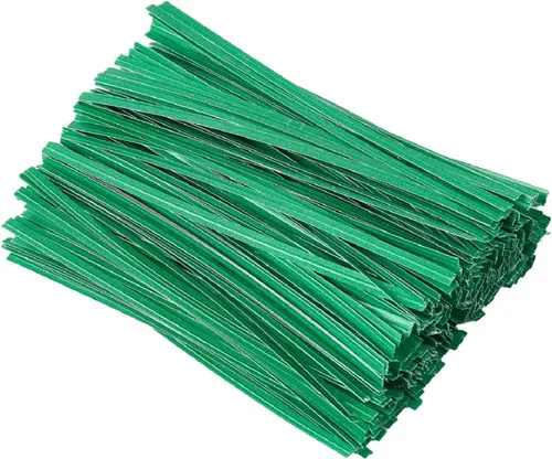 Miniatura 5 de Tangyinrd 1000 Pzas Lazos de Torsión Rojos de 5", Lazos para Plantas Lazos para Cables Lazos Reutilizables para Pan para Bolsas de Fiesta Celofán