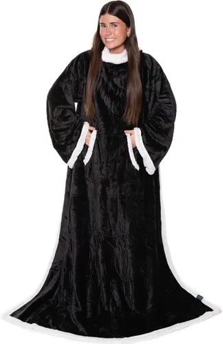 Snuggie Manta original con mangas y bolsillos, acogedora manta de gran tamaño para hombres y mujeres adultos, talla única, 71x54