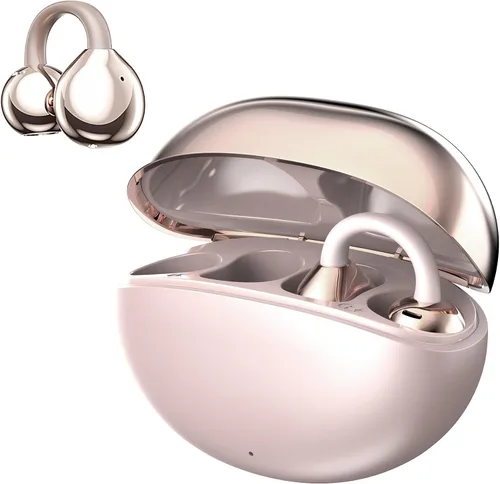 Miniatura 11 de Auriculares con clip, auriculares abiertos inalámbricos Bluetooth 5.4 con micrófono, auriculares con clip de oreja, mini auriculares para correr