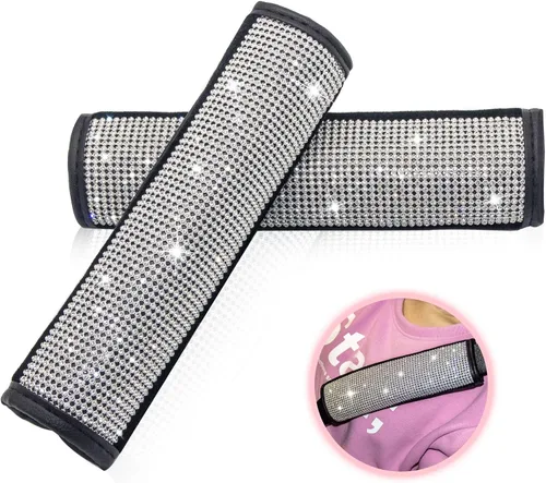 Miniatura 5 de Almohadillas de hombro para cinturón de seguridad, funda para cinturón de seguridad, fundas de cinturón de seguridad de automóvil de cristal