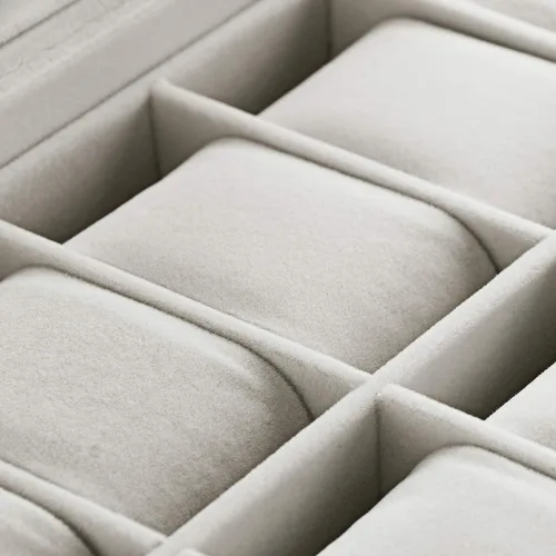 Miniatura 5 de BEWISHOME Organizador de caja de reloj 20 hombres y mujeres caja de reloj Soporte de almacenamiento Bisagra de metal blanco PU cuero superior