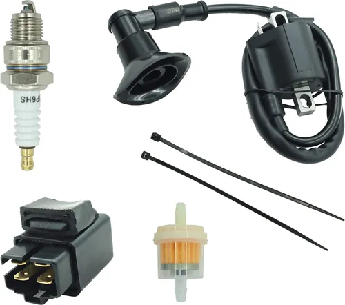 Bobina de encendido para Polaris Scrambler 50 90 con solenoide de relé de arranque y bujía, para Polaris Sportsman 90, Predator 50 90 ATV Parts