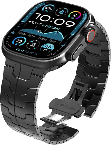 Correa de acero inoxidable WINGLE para Apple Watch Band Ultra 3/2/1 Banda Ultra 49mm 46mm 45mm 44mm 42mm Series 11/10 SE 3/2/1 para hombres, bandas