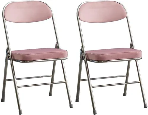 Miniatura 39 de Sillas de comedor modernas, silla auxiliar tapizada para el hogar, con acabado mate, silla de comedor plegable con respaldo abierto, silla sin