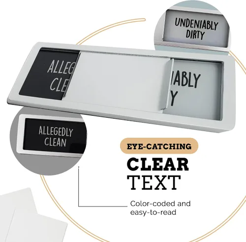 Miniatura 2 de Imán para lavavajillas, letrero "Clean Dirty", artículos esenciales de apartamento para el primer departamento imprescindible, divertidos utensilios