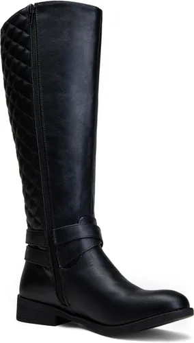 Miniatura 9 de Vepose - Botas de equitación 49 para mujer, botas altas hasta la rodilla, botas de pantorrilla con hebilla