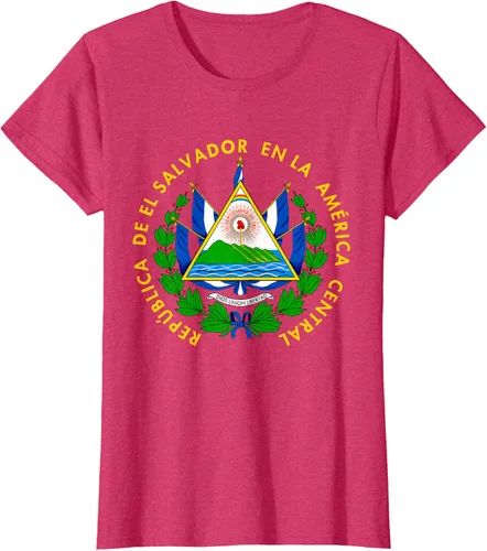 Miniatura 11 de Camiseta con diseño de emblema de la bandera de El Salvador
