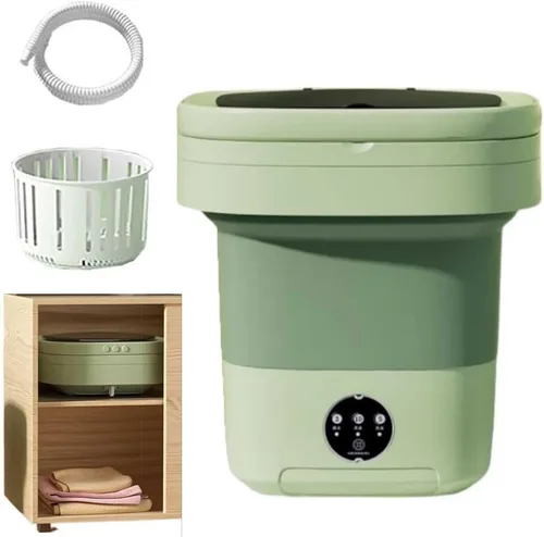 Miniatura 11 de Lavadora portátil, mini lavadora plegable, gran capacidad de 15 litros, pequeña lavadora para apartamentos, dormitorios, camping, viajes en caravana