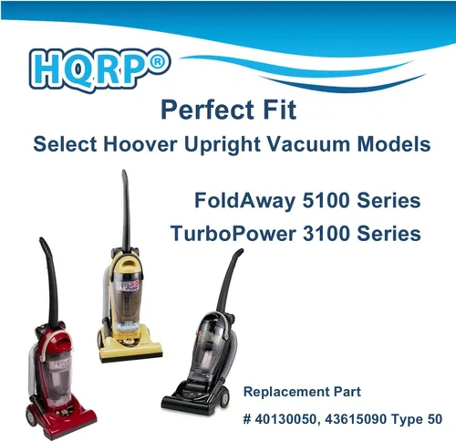 Miniatura 2 de HQRP Cartucho de repuesto de filtro HEPA para Hoover 40130050, 43615090 tipo 50 compatible con aspiradoras verticales Hoover Fold Away y Turbo Power
