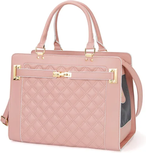 Miniatura 12 de Bolso transportador de mascotas de moda para perros y gatos, bolso de cuero suave para perros pequeños, cachorros y gatos, aprobado por la aerolínea