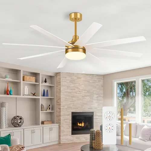 Miniatura 12 de Ventiladores de techo modernos con luces, ventilador de techo negro grande de 62 pulgadas con luz y control remoto, puerta/uso al aire libre