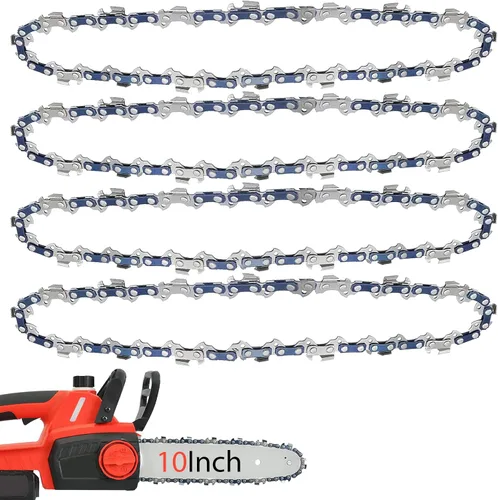 O-CONN Paquete de 4 cadenas de motosierra de 10 pulgadas, paso LP de 3/8", calibre .043", 40 eslabones de transmisión compatible con Ryobi P546,