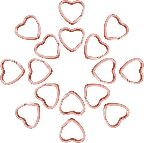 Miniatura 9 de Oubaka 30 llaveros divididos en forma de corazón, llaveros de metal para manualidades para la organización del hogar, oficina, proyectos de artes