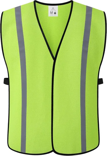 Miniatura 32 de Chaleco de seguridad reflectante para hombres y mujeres, chaleco de construcción que cumple con el estándar ANSI/ISEA Amarillo