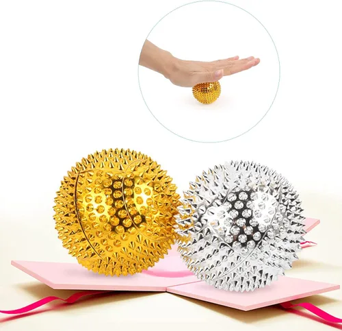 Miniatura 4 de Kavolet Masajeador de bola de acupresión masajeador activo con pinchos para mano, pie, cuello, espalda, hombro, cintura, punto de activación, acción