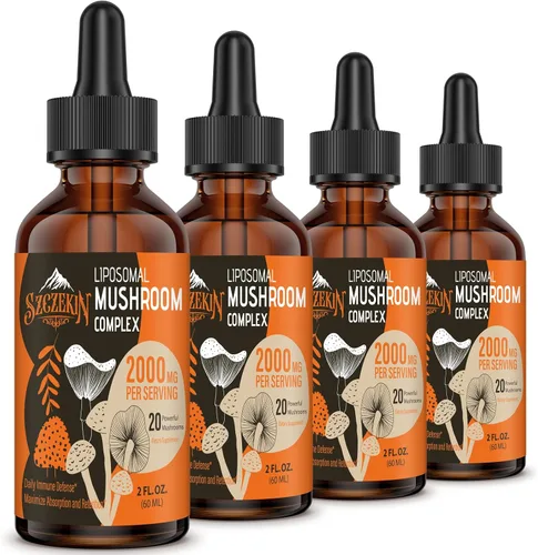 Miniatura 8 de Gotas de complejo liposomal de hongos 2000 MG – 20 extractos de hongos orgánicos – Fórmula líquida avanzada para inmunidad, función cognitiva