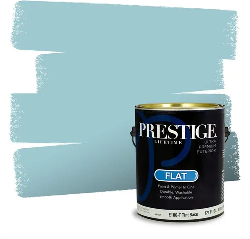 Miniatura 1248 de Pintura Exterior + imprimación PRESTIGE, todo-en-uno, 1 galón, acabado mate, color comparable al Valspar* Royal Gray* VS151-Gris real