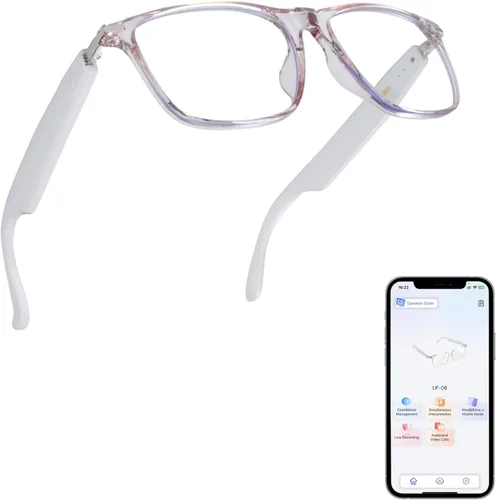 Miniatura 10 de Lentes inteligentes AI para hombres y mujeres con GPT de chat, lentes de traducción Bluetooth (más de 165 idiomas y acentos), lentes que cambian